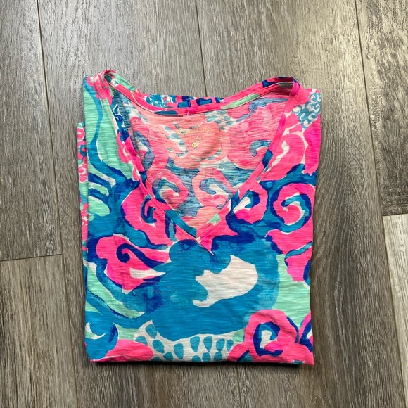 Lilly Pulitzer Women's Pink and Blue Shirt - Picture 10 of 11